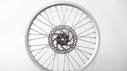 Speichenrad-Satz 16“, Felge mit Bremsscheiben und Freilauf - silber (ohne Reifen) - 448-16-silver-set brakediscs freewheel - Rad - Räder