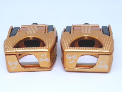 Koperkleurige aluminium STRIDA vouwpedalen - pedalen - ST-PDS-003 - trappers - vouwpedalen