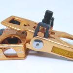 Copper colored aluminium STRIDA folding pedals - Bicycle pedals - Folding pedals - Pedals - ST-PDS-003