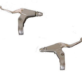 Silver brake lever set - 225-02-SL - Brake levers