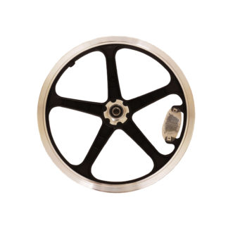 16 inch zwart glasvezel versterkt kunststof spaakwiel velg STRIDA LT achterwiel - 448-16-LT-black-rear - wiel - wielen