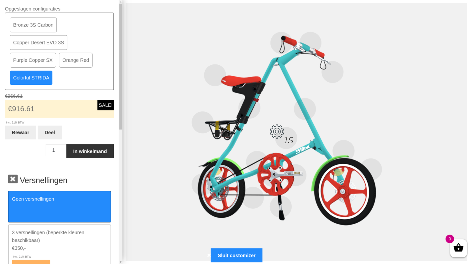 16 Zoll STRIDA Speichen-Laufrad - Vorderrad - Aluminium - schwarz