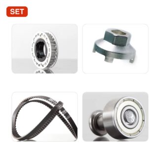 Aandrijfset (freewheel, riem en gereedschap)